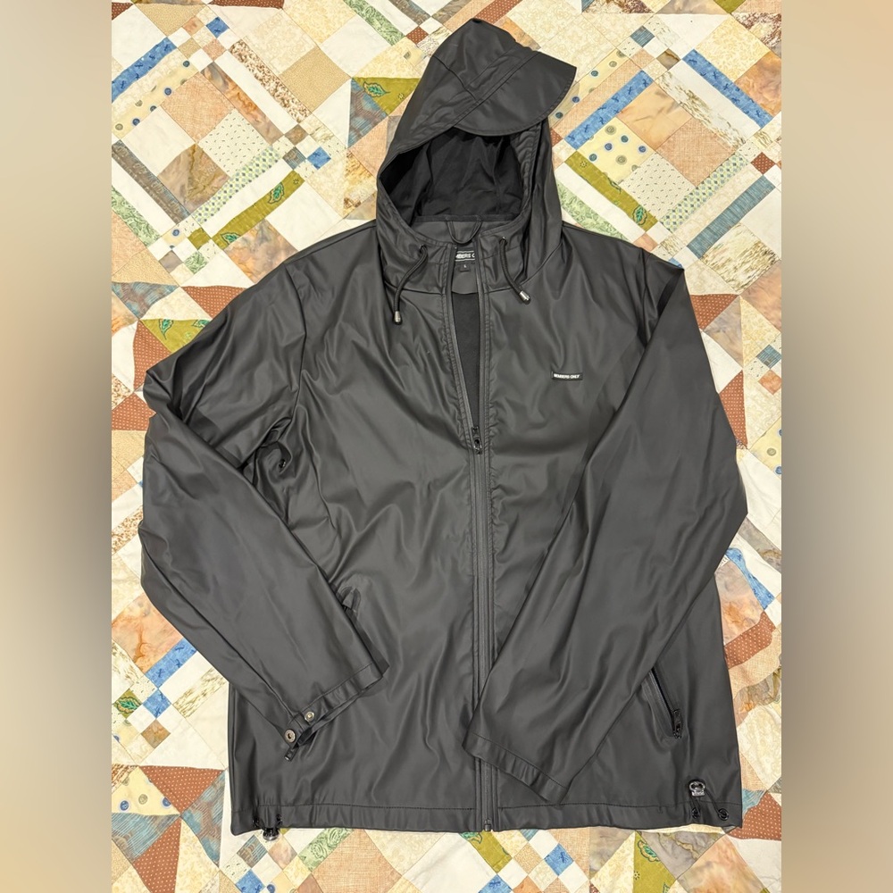 Members Only Charcoal Raincoat for Men